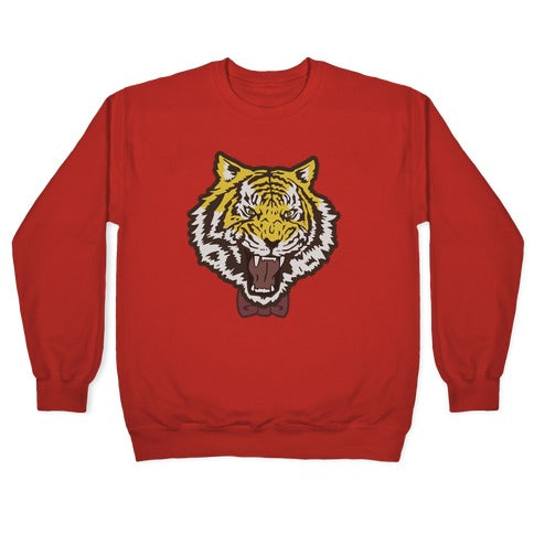 Tiger in a Bow Tie Crewneck Sweatshirt